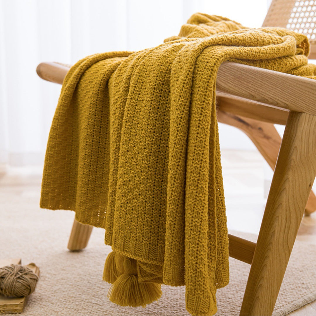 Gemütliche Strickdecke