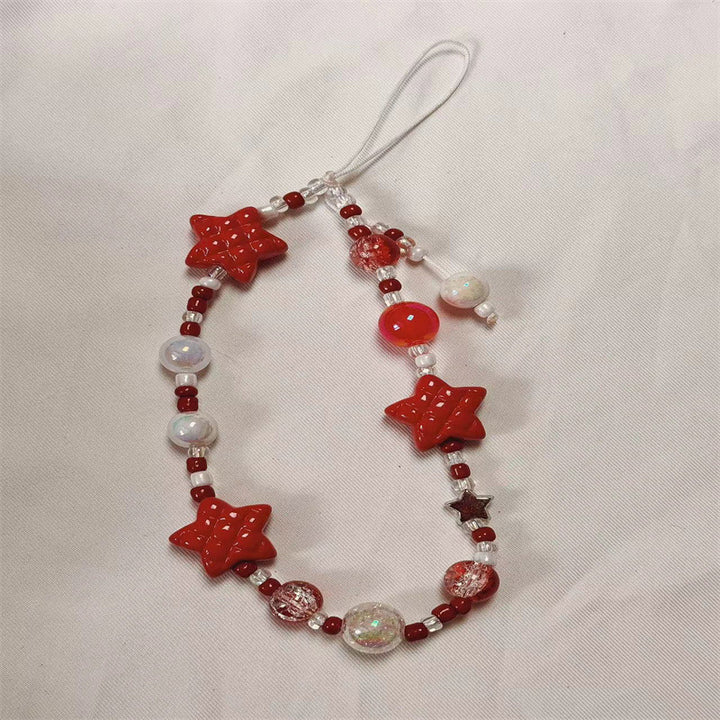 Dekorativer Stern Perlen Charm Lanyard Karnz