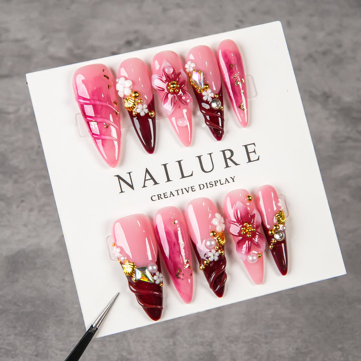 Künstlerisches Press-On Nagelverstärkung Set