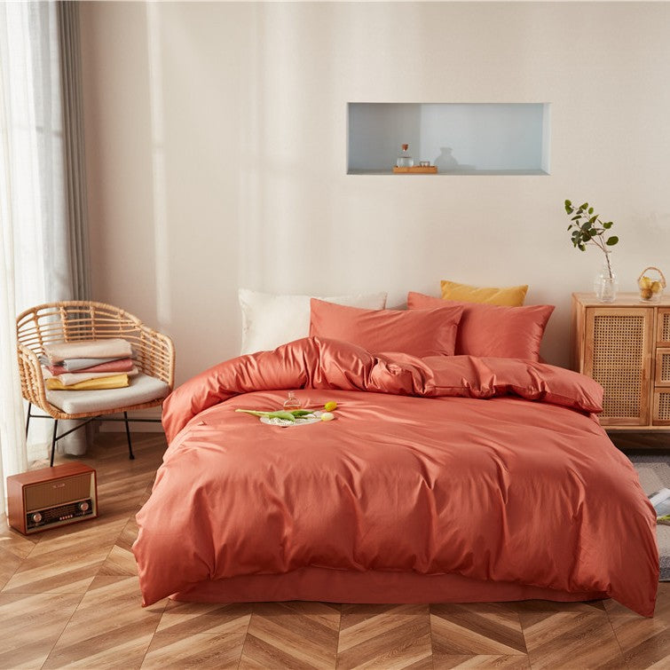 Premium Satin-Feel Bettwäsche- und Kissenbezug-Set mit verstecktem Reißverschluss