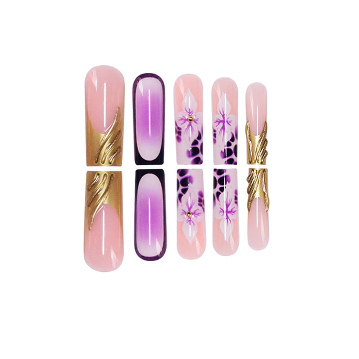 Floral Acryl Nagelkunst Verlängerungen Karnz