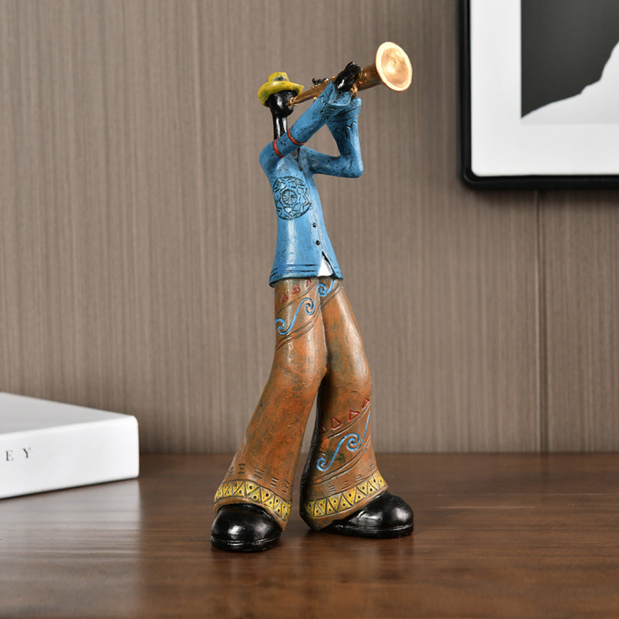 Harz Jazz Band Figurine - Vintage Musik Dekor Statue | Karnz