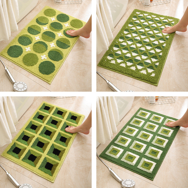 Geometrisch gemusterte Badematte für das Badezimmer