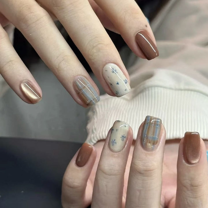 Dekorativer Press-On Nagelset 1790745746