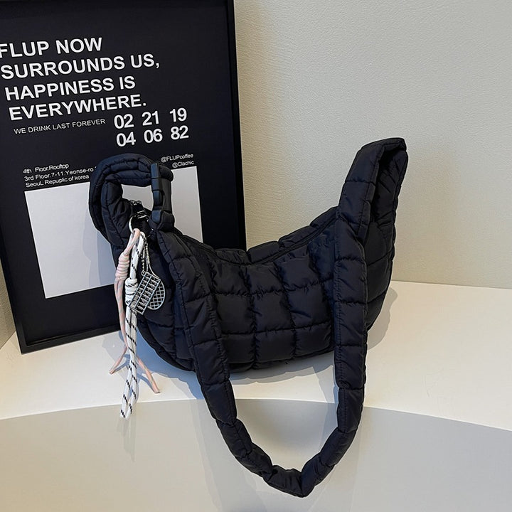 Gepolsterte gesteppte Schultertasche