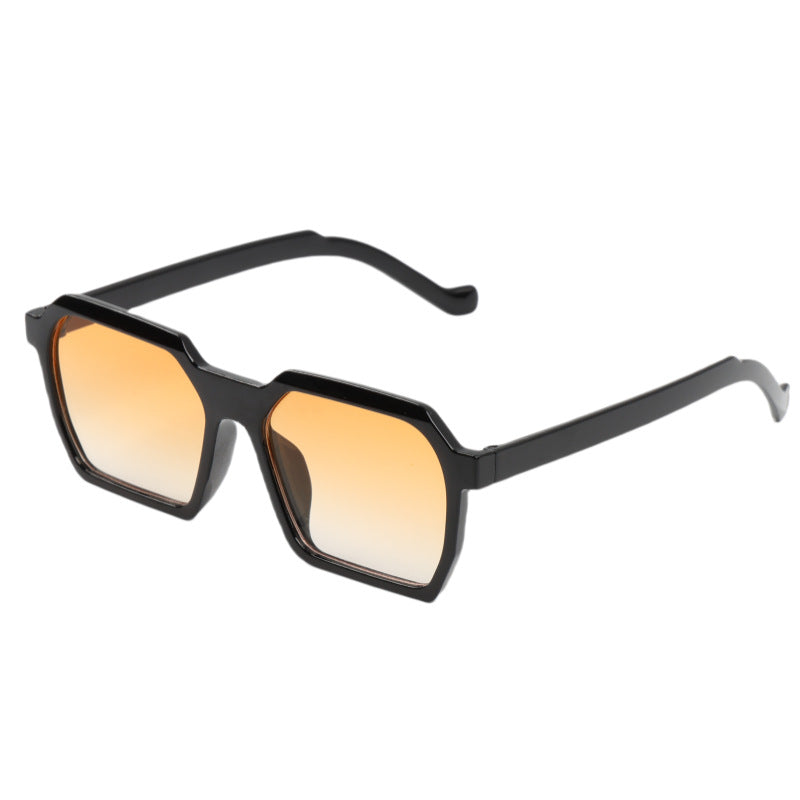 Damen Modische hexagonale Sonnenbrille mit sanften Farbverlauf Karnz