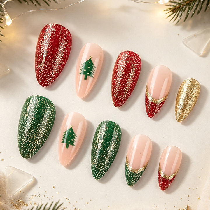 Festives Kunstvolles Nageldesign Karnz