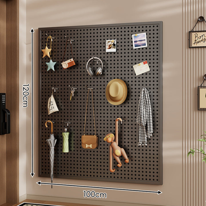 Wandanag perforiertes Lochboard-Organizer-Panel Großes Quadrat mit modularen Haken und Zubehör