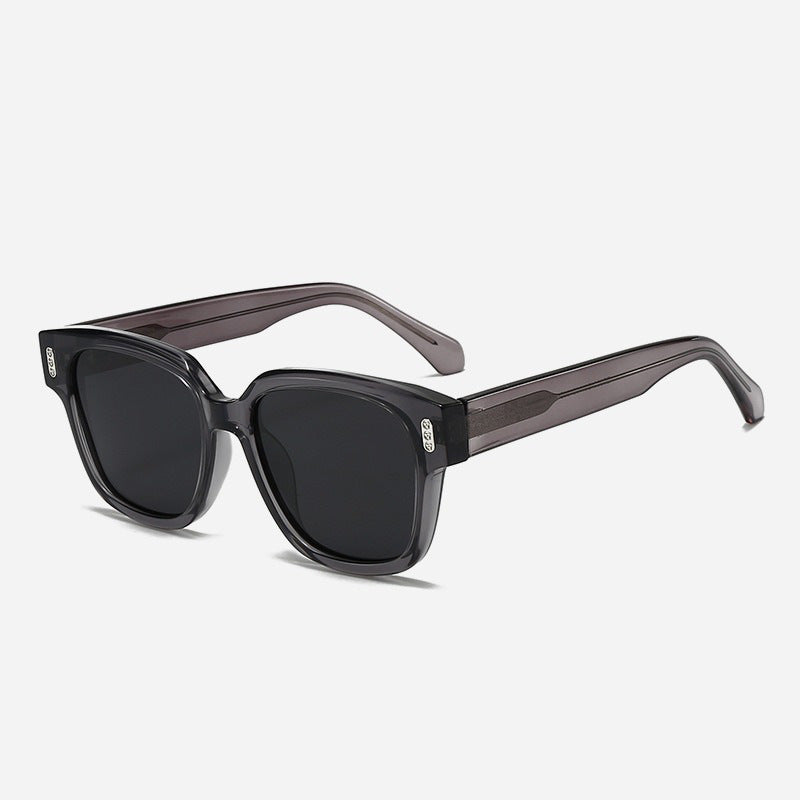Damen Designer-Sonnenbrille mit quadratischem Rahmen und braunen Gläsern Karnz