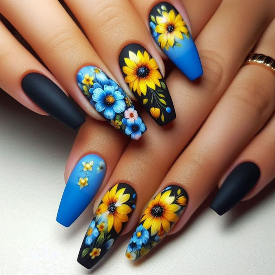 Dekorative Floral Stiletto Nagelkunst Erweiterungen Karnz 1789713455