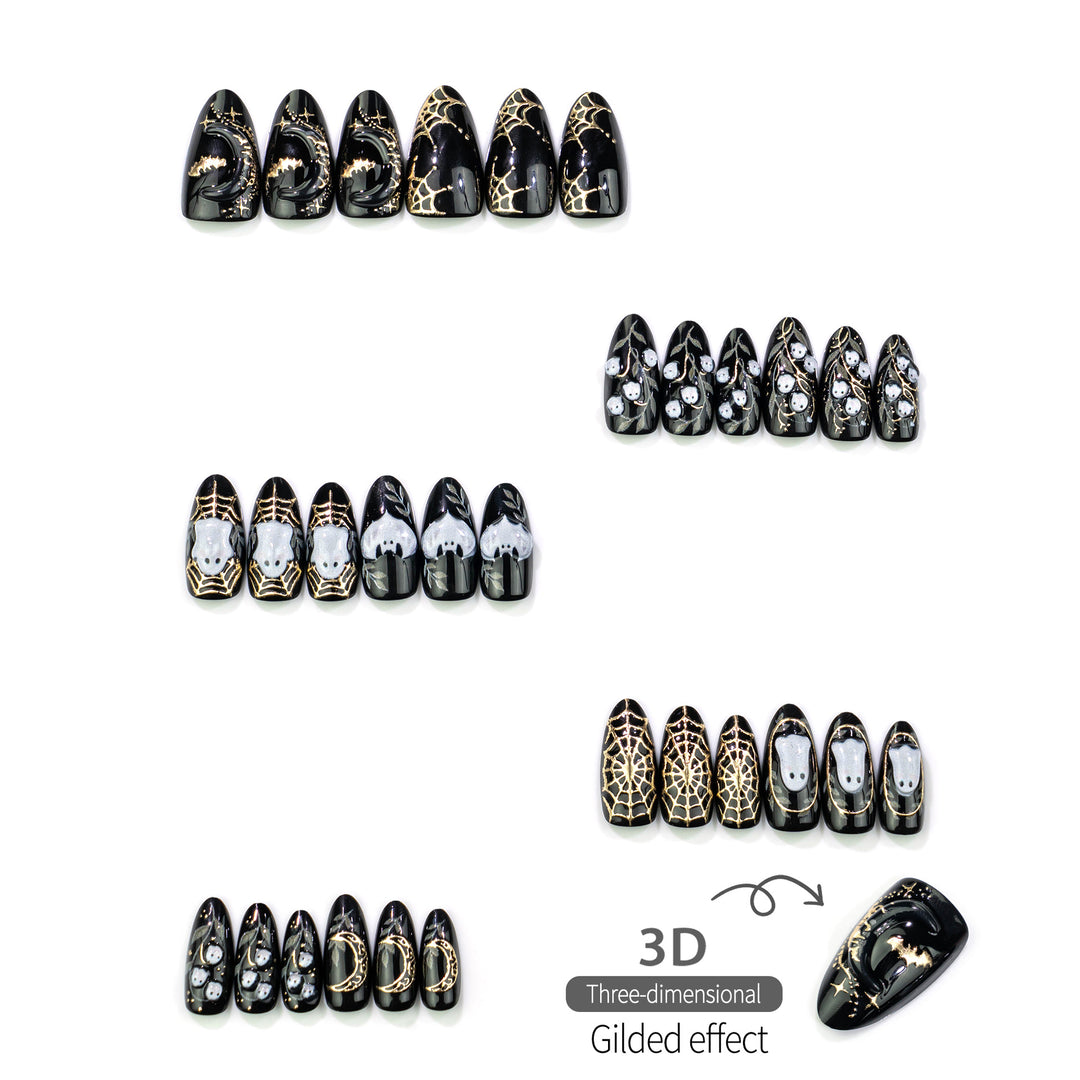 Halloween-Themen Dekorative Press-On Nagelset 1790738553