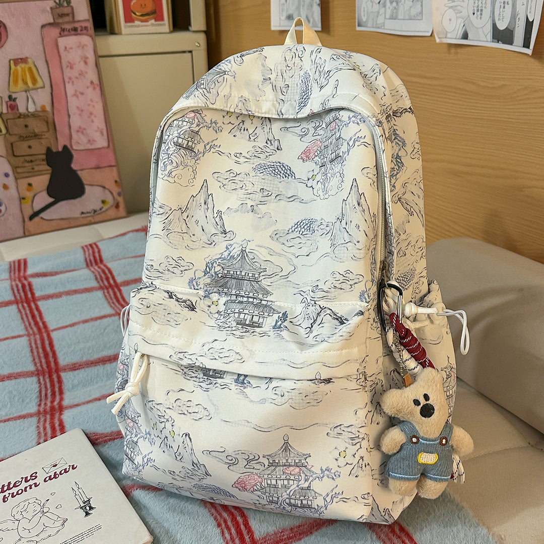 Künstlerisch gemusterter Rucksack