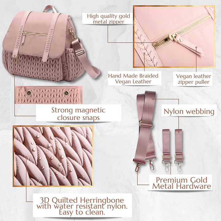 Gepolsterter Rucksack mit Geflochtenem Design Karnz