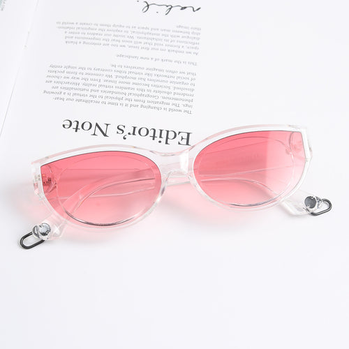 Damen modische Sonnenbrille mit transparentem Rahmen und UV-Schutz Karnz