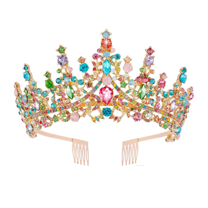 Damen Strass Tiara mit funkelnden Edelsteinen Karnz