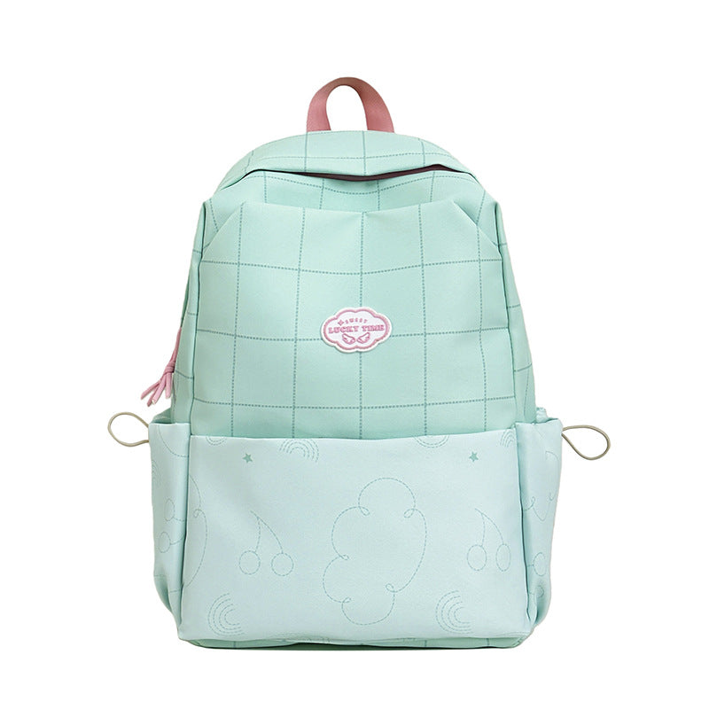 Verspielt gemusterter Schulrucksack Karnz