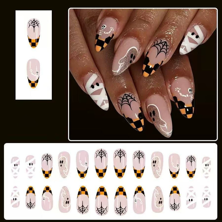 Halloween Kunstnagelset mit gruseligen 3D-Motiven und detailreichen Verzierungen Karnz