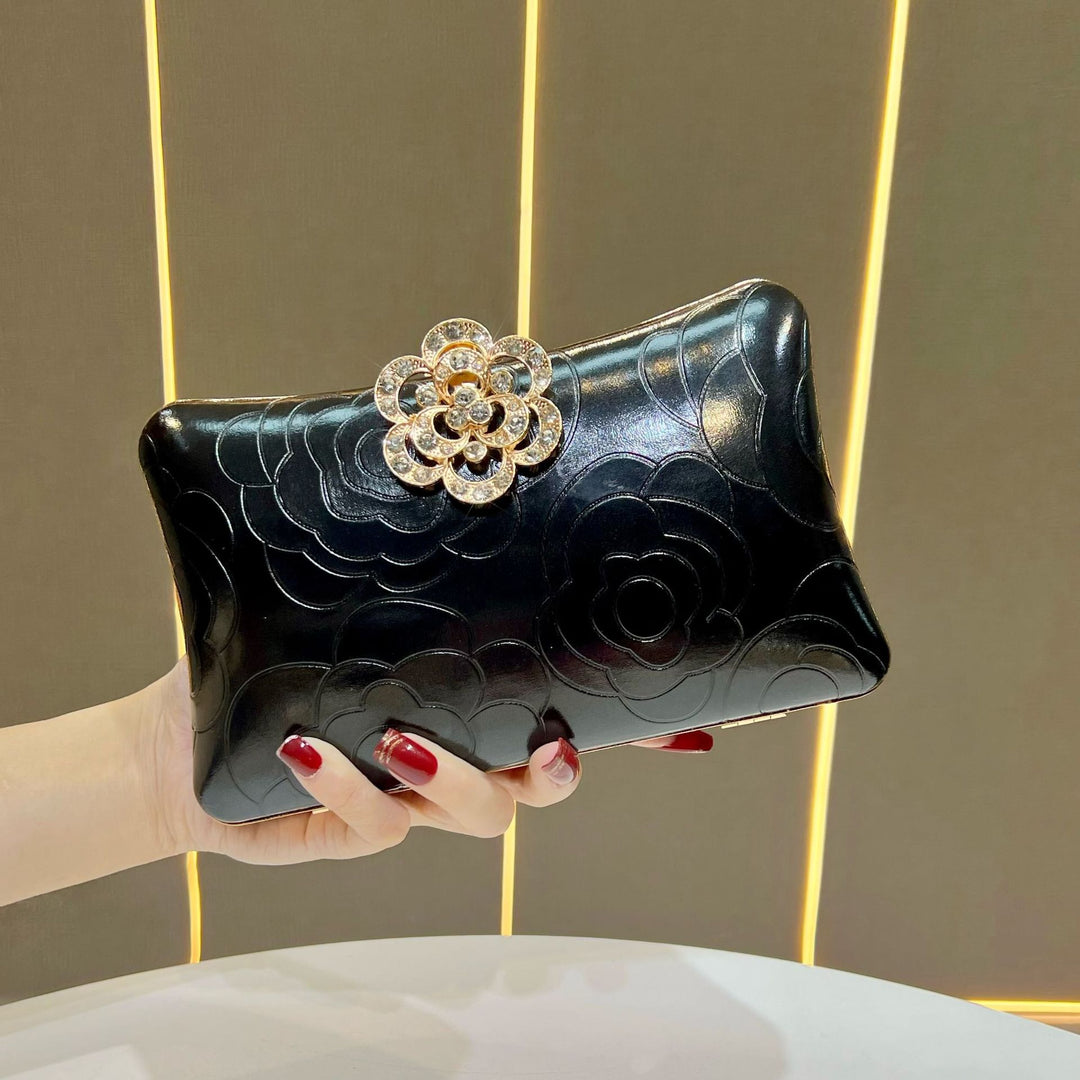 Elegante floral verzierte Abend Clutch