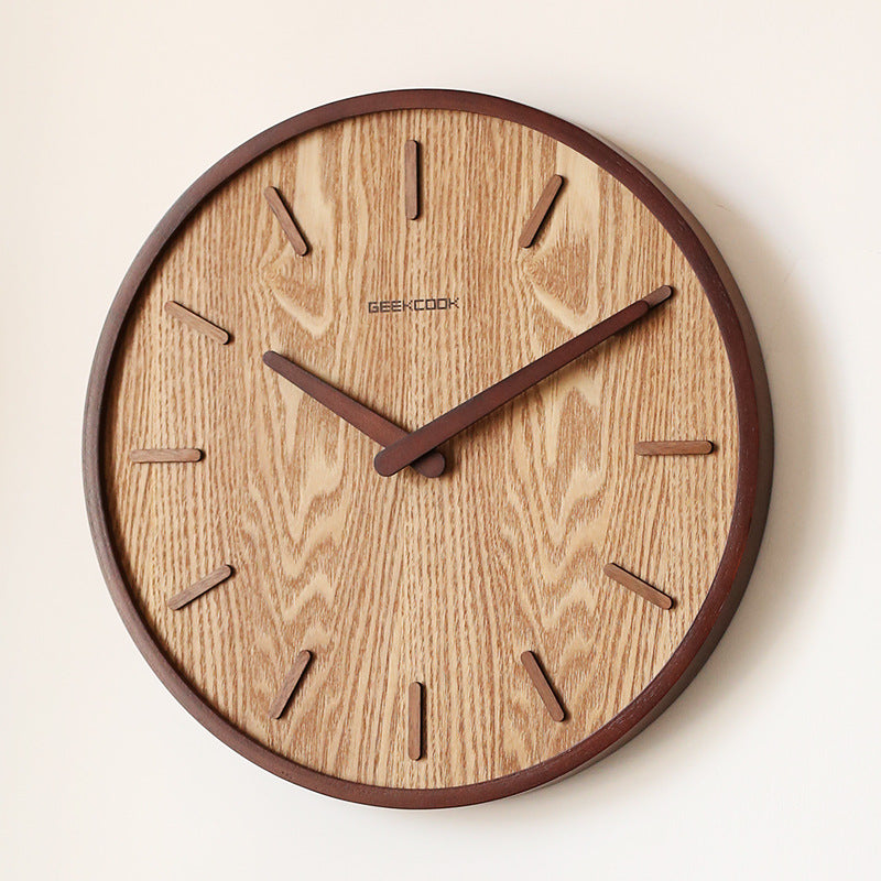 Minimalistische ruhige Holz Wanduhr 12 Zoll