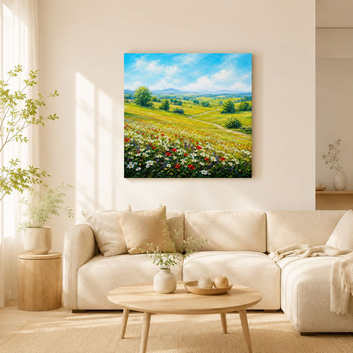 Landschaftsblumen-Leinwandkunst
