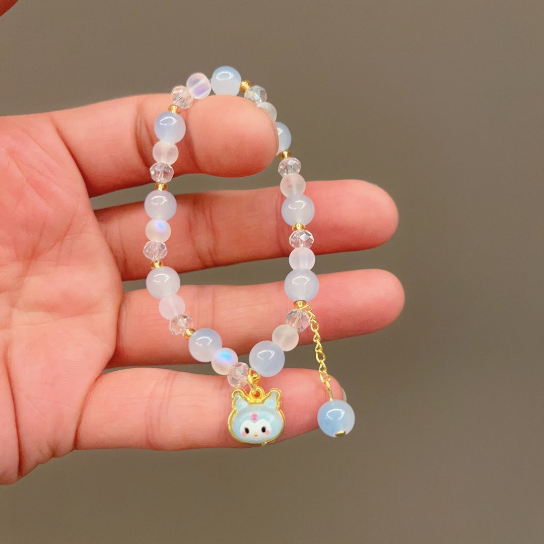 Verspieltes Armband mit Bunten Glasperlen und Anhänger Karnz