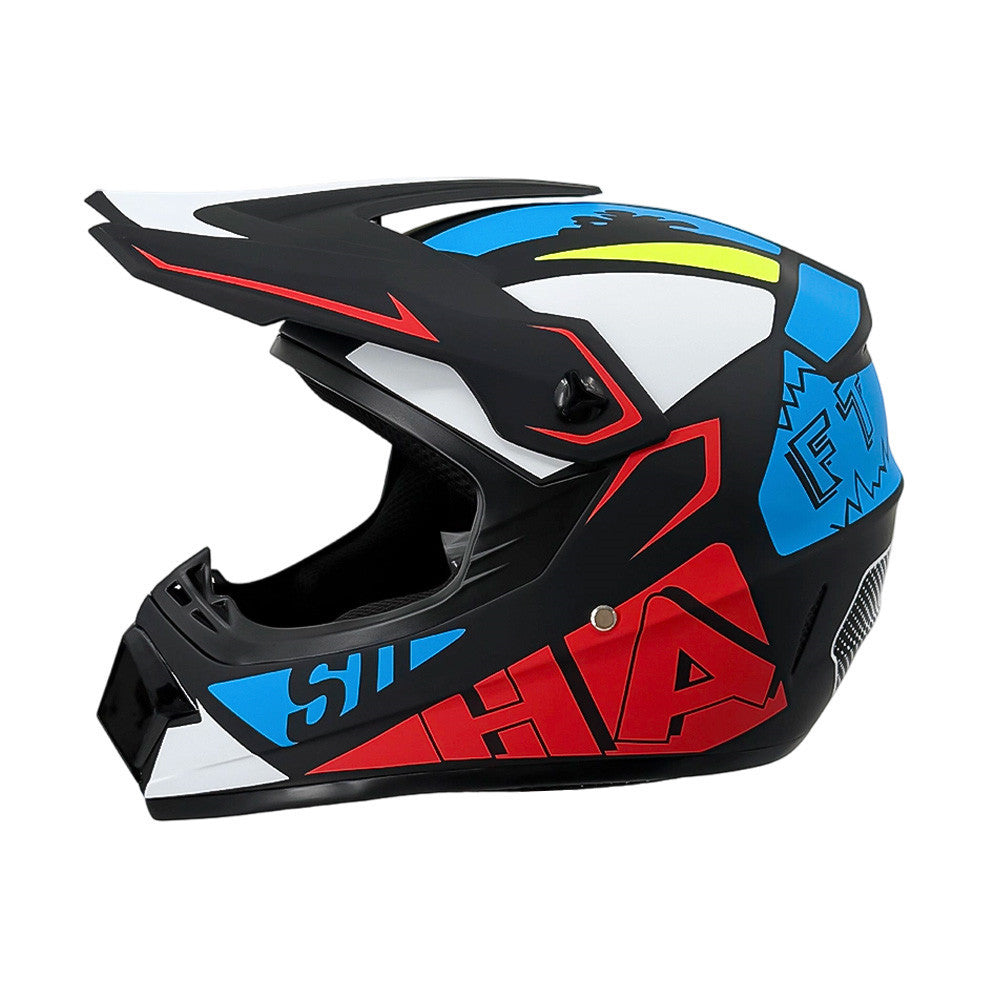 Vollgesicht-Motocross-Helm mit verlängertem Visier und verstärktem Kinnschutz Karnz