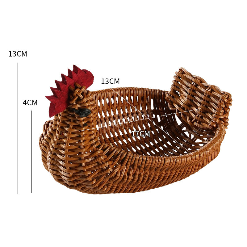 Unisex Geflochtener Dekorationskorb in Entenform Karnz