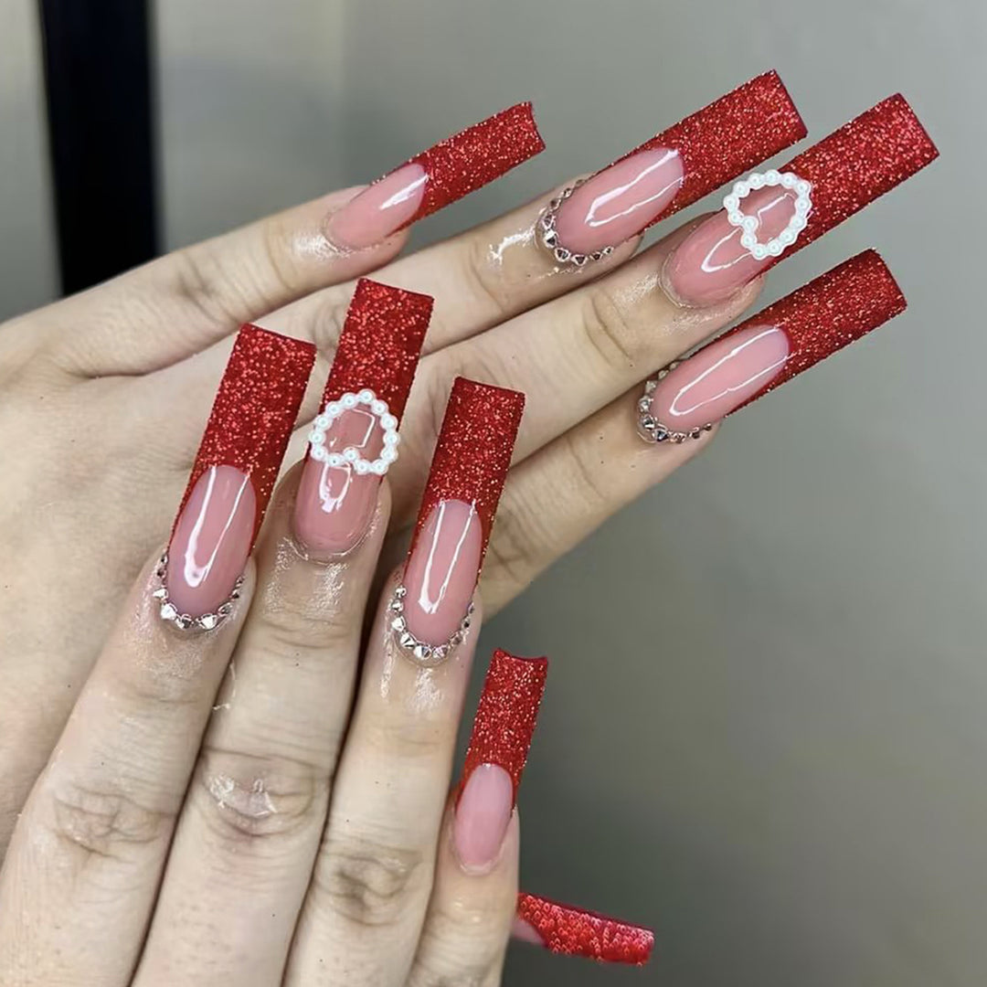 Glamouröse Glitzer-Nageln Karnz