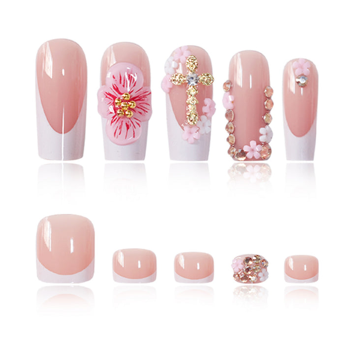 Floral Accent Press-On Nail Art Set Karnz