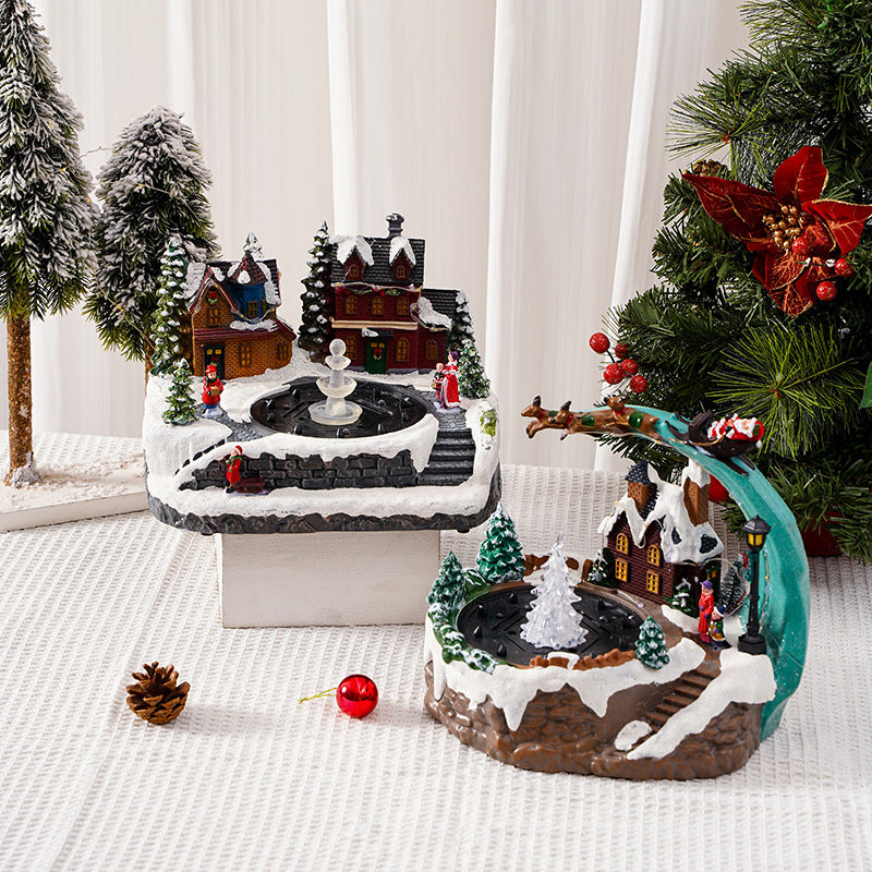 Weihnachtsdorf mit Beleuchtung Karnz