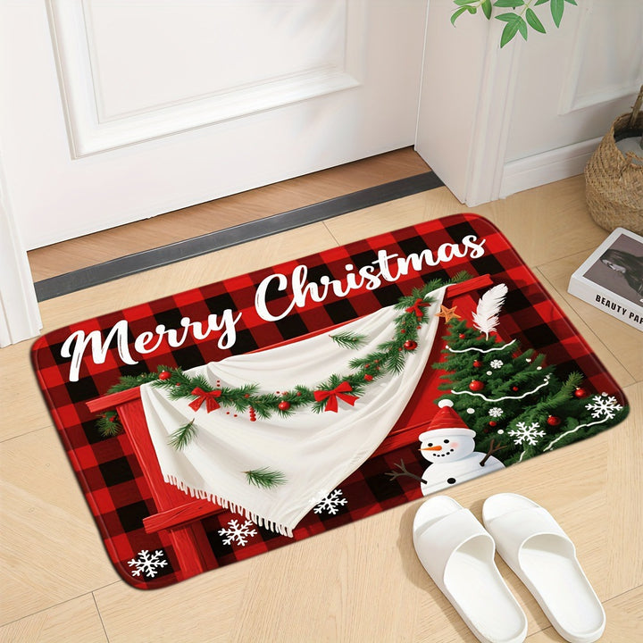 Weihnachtlich gestalteter Innenfußmatte