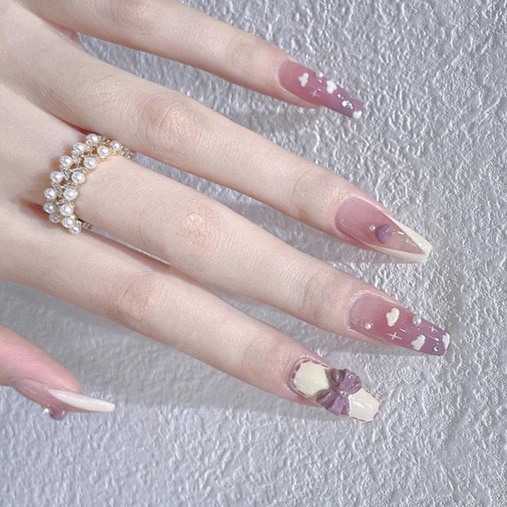 Dekorativer Press-On Nagelset