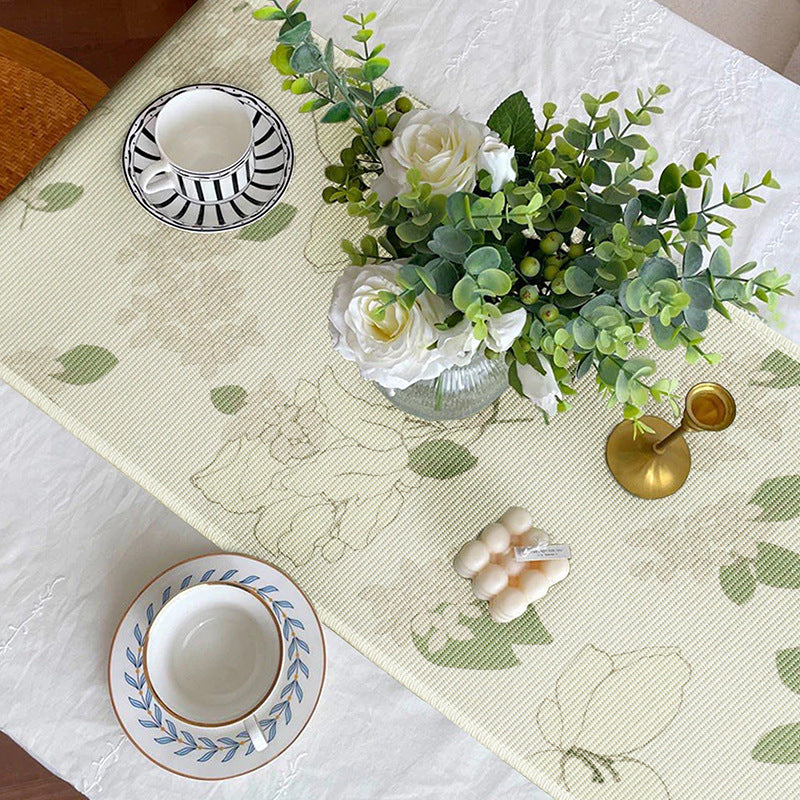 Gewebter Tischläufer mit floralem Jacquardmuster und Fransensaum Karnz