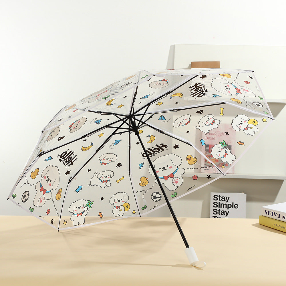 Damen Haustiermotiv Regenschirm Karnz