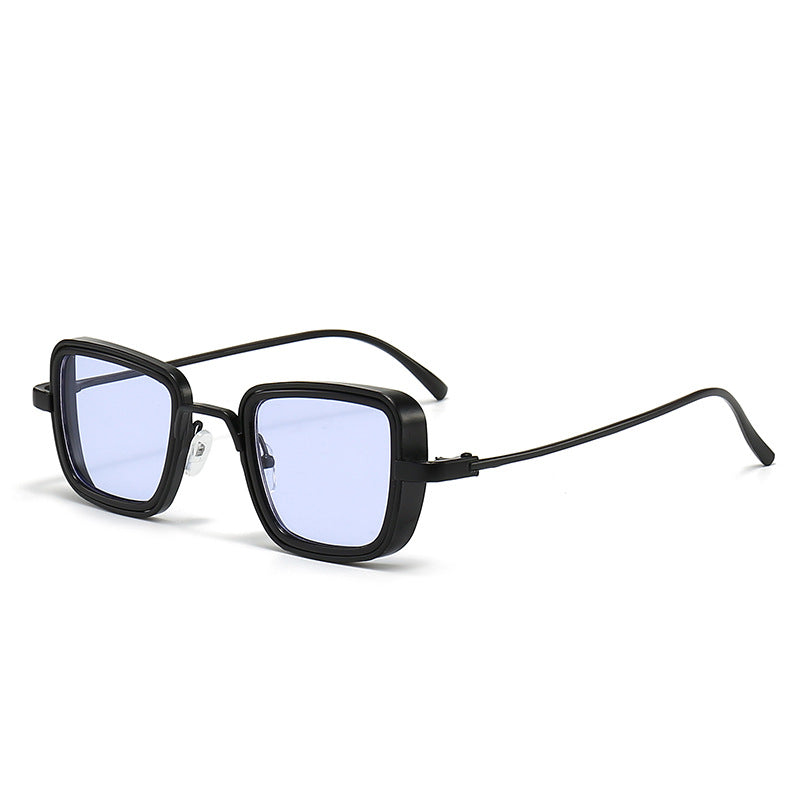 Damen stilvolle quadratische Sonnenbrille mit elegantem Metallrahmen Karnz