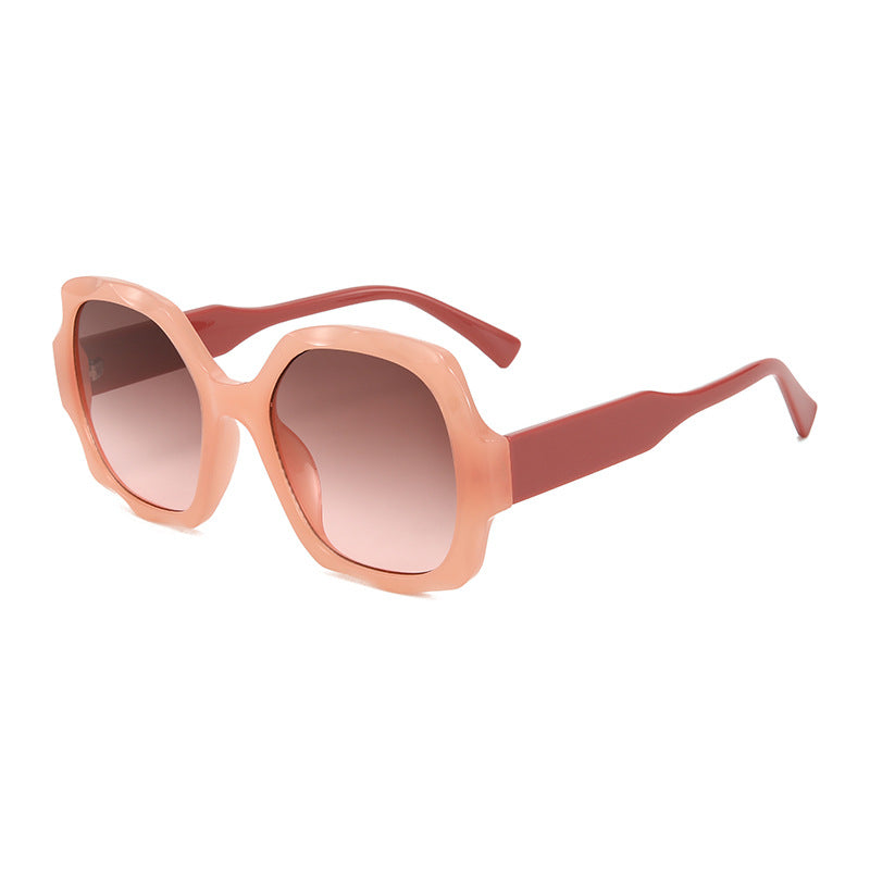Damen Designer-Sonnenbrille mit innovativem, achteckigem Rahmen Karnz