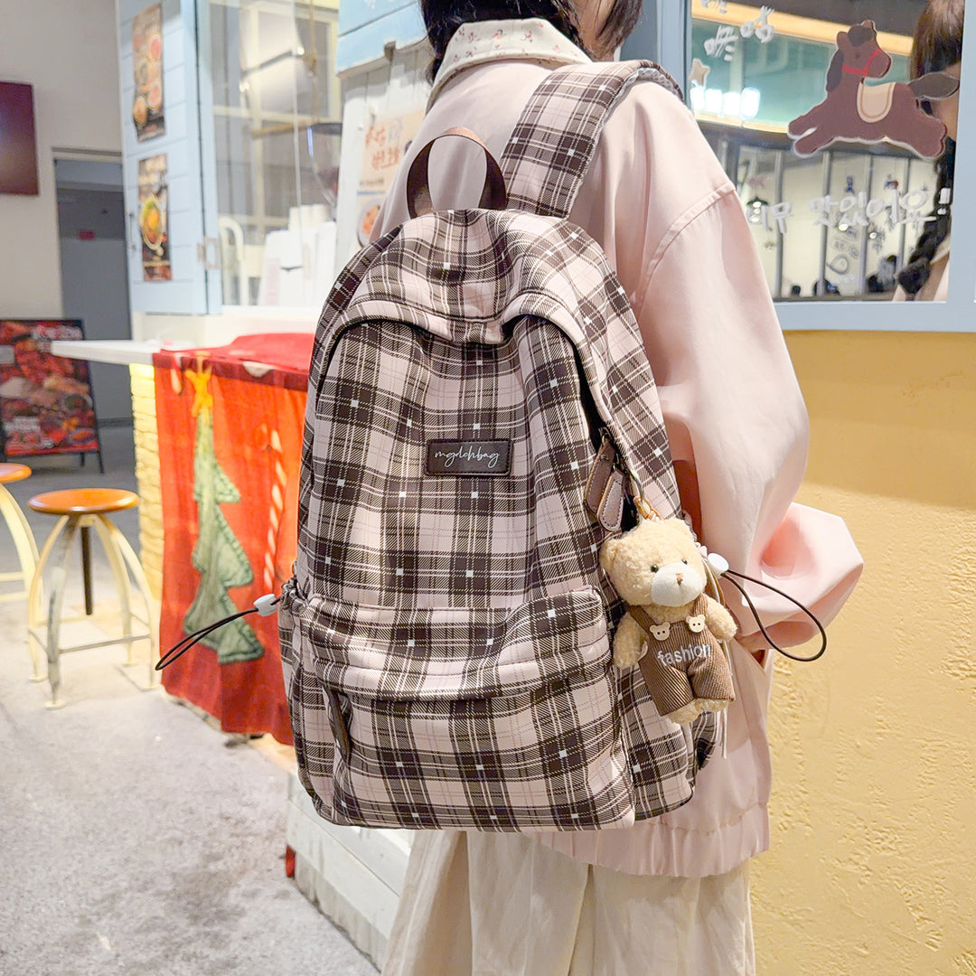 Trendiger Karomuster-Rucksack Karnz
