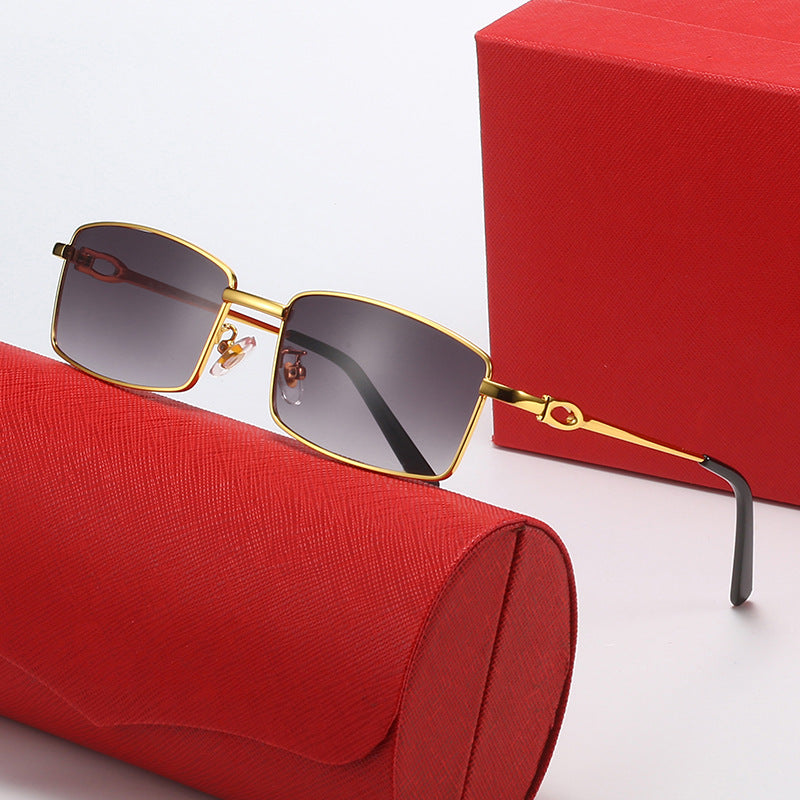 Damen elegante Halbrahmenbrille mit feinem Metallgestell Karnz