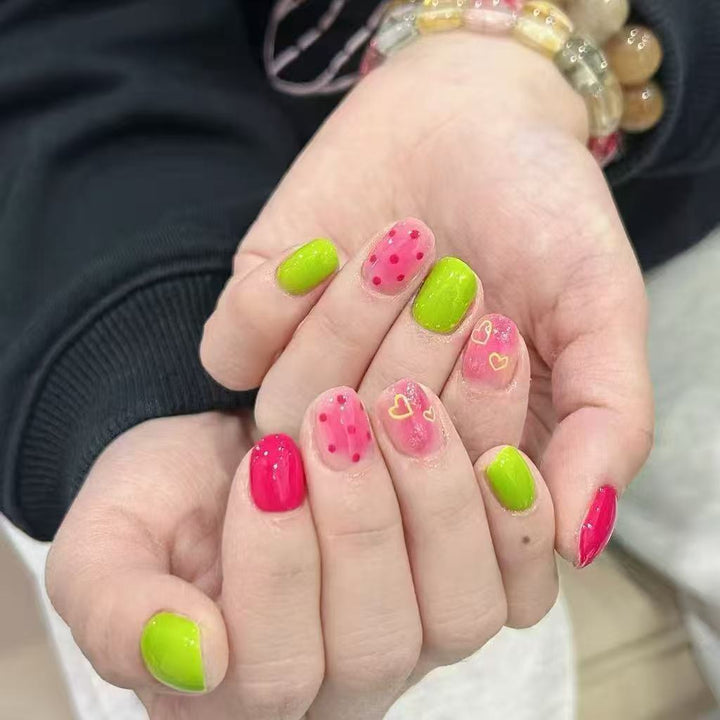 Künstlerisches katzenmotiviertes Press-On-Nagelkunstset Karnz