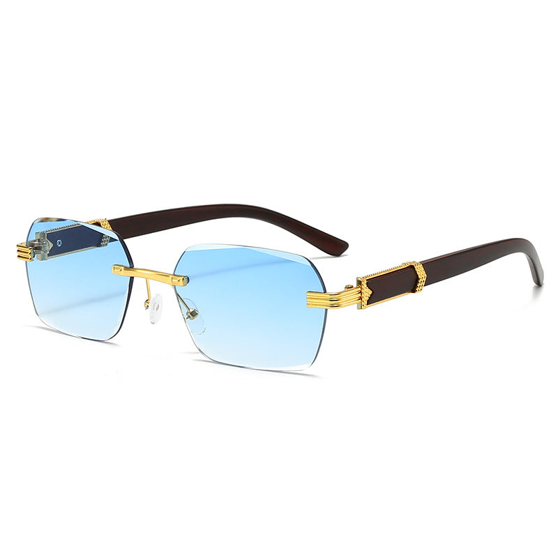 Damen modische quadratische Sonnenbrille mit goldenen Akzenten Karnz