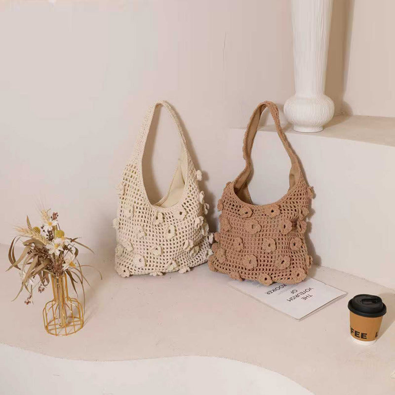 Damen Handgeknüpfte Blüten-Tasche Karnz