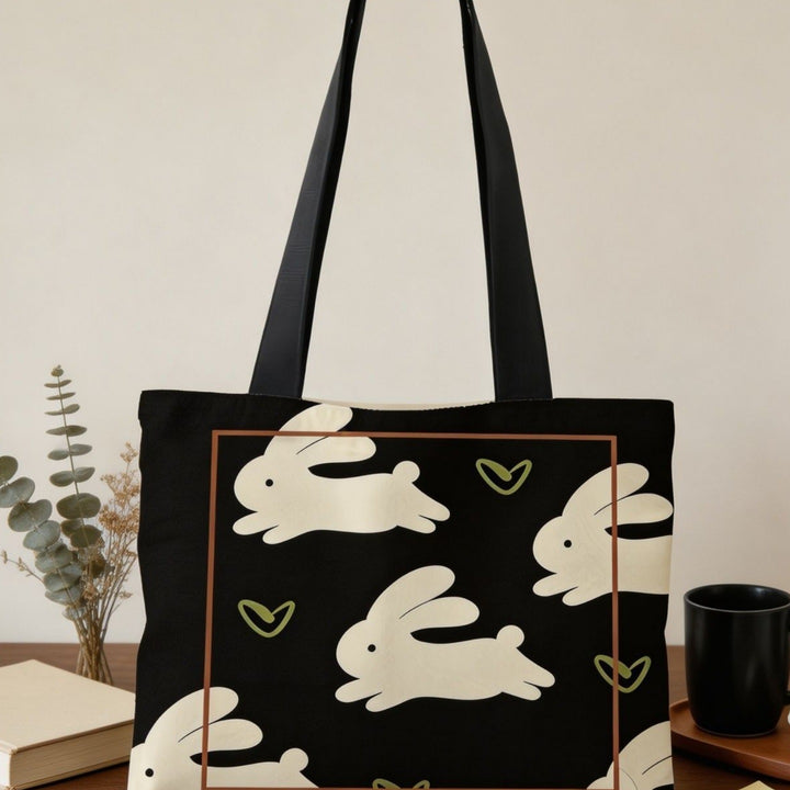 Blumenmuster Canvas Tote Bag
