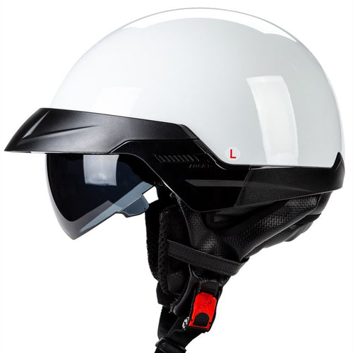 Urban Style Motorrad Halbschale mit Visier Karnz