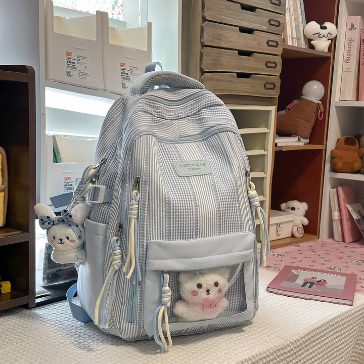 Multifunktionaler strukturierter Rucksack mit Seitentaschen Karnz