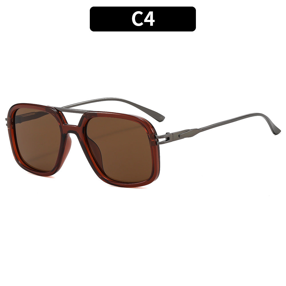 Übergroße retro-inspirierte quadratische Sonnenbrille