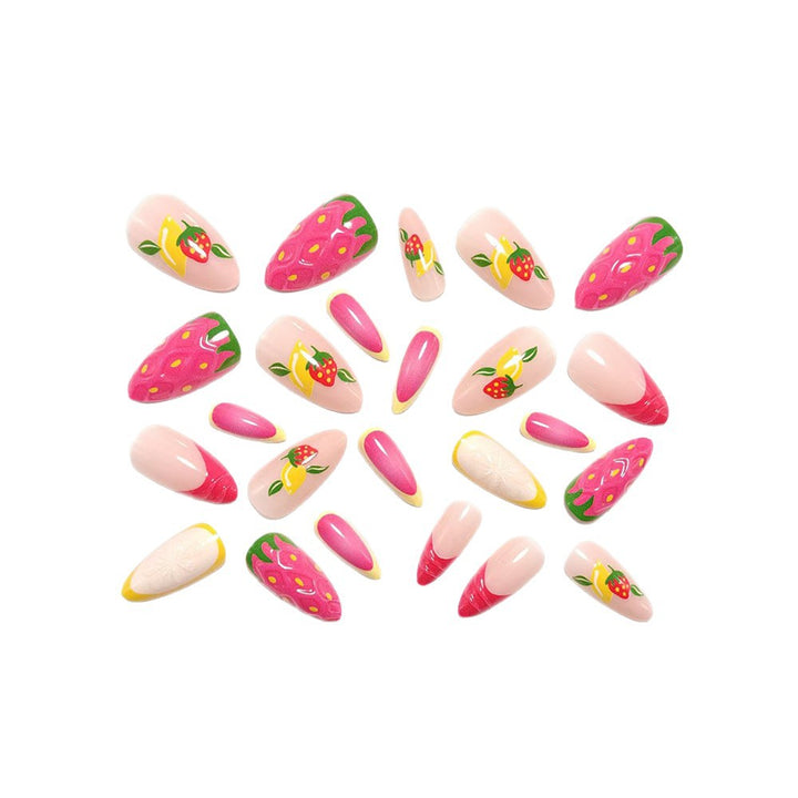 Kreative Kunstnägel mit Fröhlichem Obstdesign Karnz