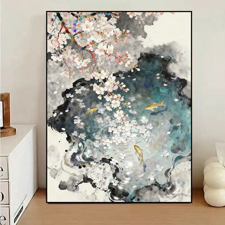Floral Water Reflection Leinwandkunst Karnz