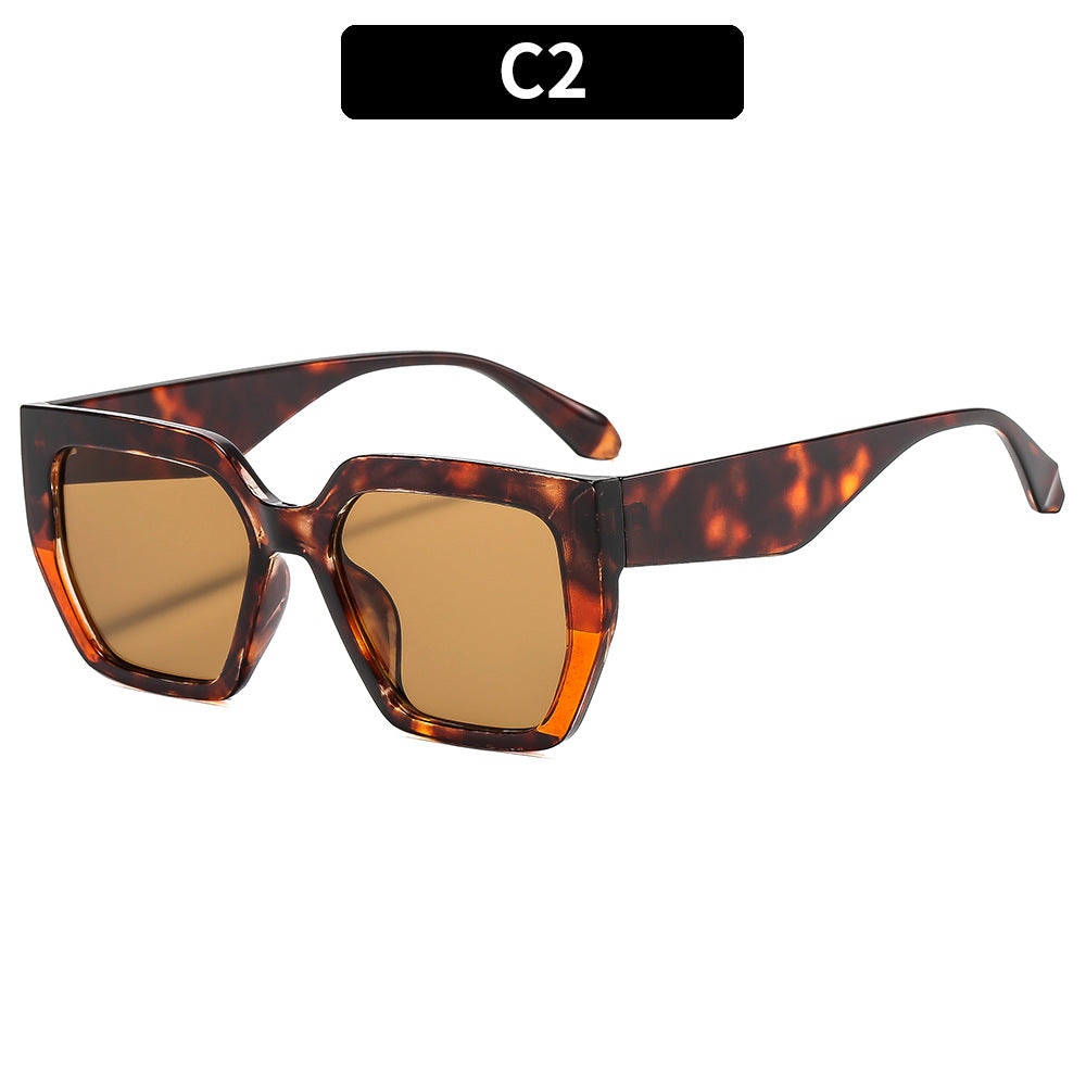 Übergroße geometrische Rahmen-Sonnenbrille