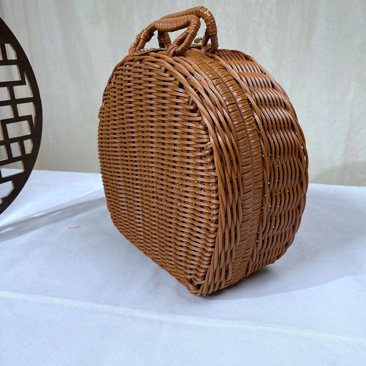 Damen stilvolle geflochtene Handtasche Karnz