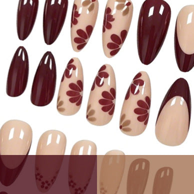 Elegantes florales Acryl-Naildesign Karnz